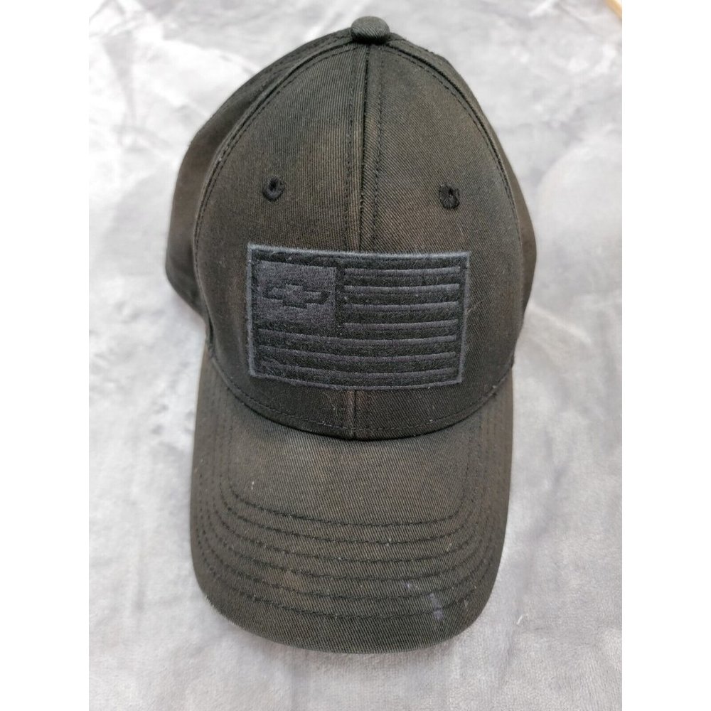 Chevy Trucks American Flag Faded Black‎ adjustable Hat